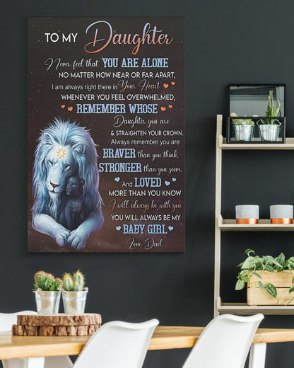 To My Daughter From Dad Canvas