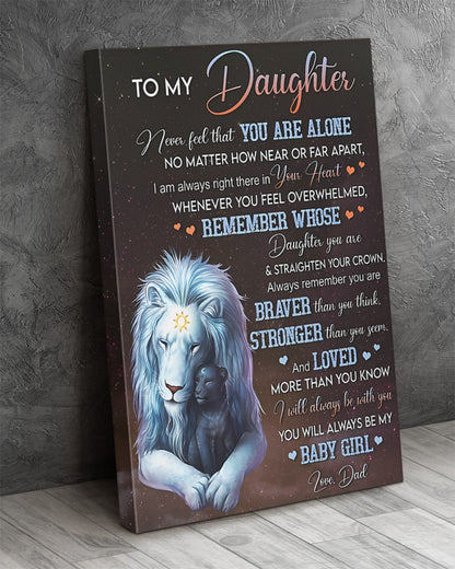 To My Daughter From Dad Canvas