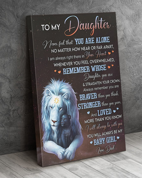 To My Daughter From Dad Canvas