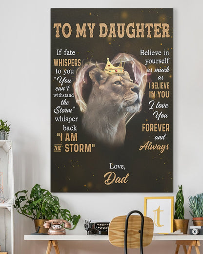 To My Daughter From Dad Canvas