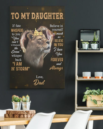 To My Daughter From Dad Canvas