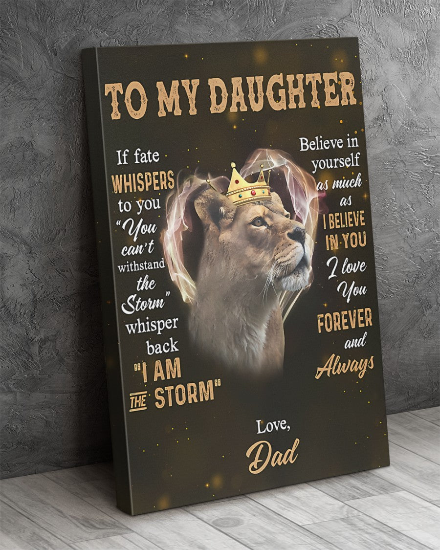To My Daughter From Dad Canvas