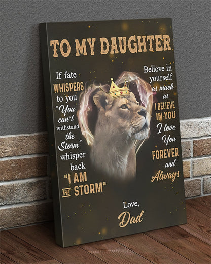 To My Daughter From Dad Canvas