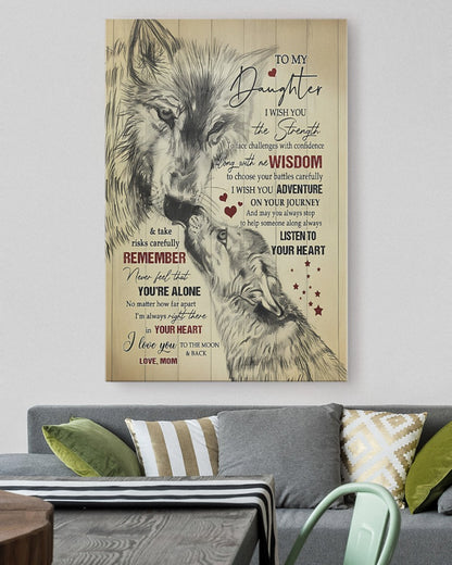 To My Daughter From Mom Canvas