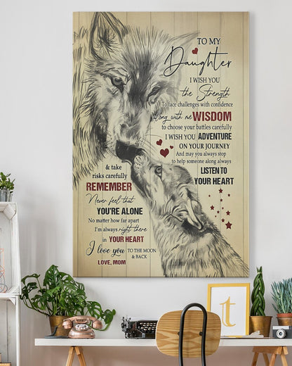 To My Daughter From Mom Canvas