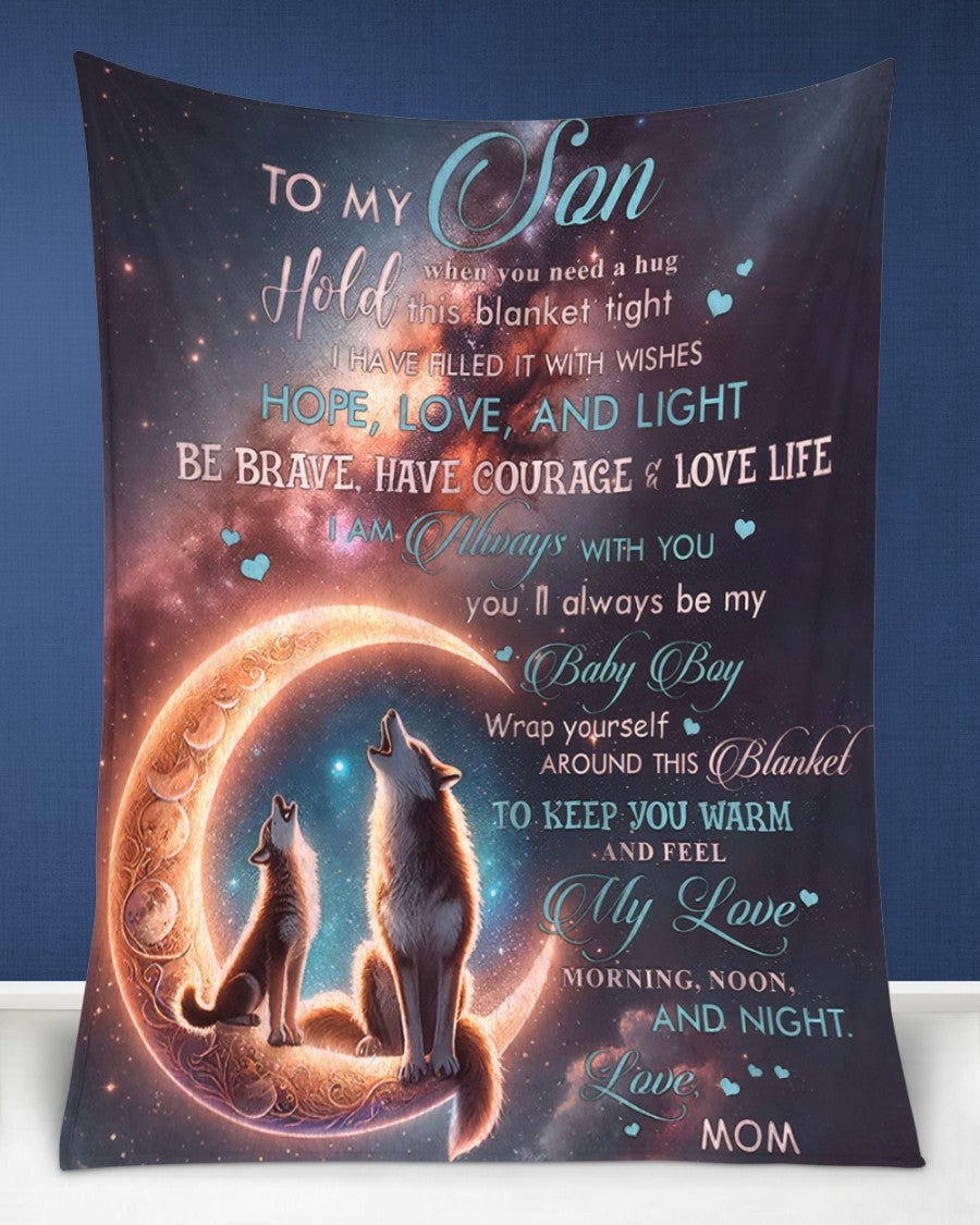 BLANKET FOR SON - GIFT FROM MOM - COMFORT & WARMTH GIFT (SKUB-NTTD-04)
