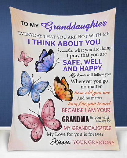 BLANKET FOR GRANDDAUGHTER – COMFORT & WARMTH GIFT FROM GRANDMA  Sherpa Fleece Quilt Blanket NTTD00 (SKUB-BLK-GMD1)