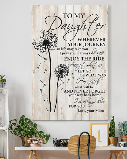 To My Daughter From Mom Canvas