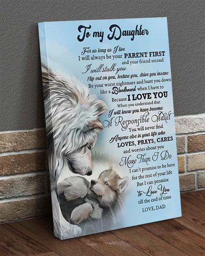 To My Daughter From Dad Canvas (SKUC07-03)