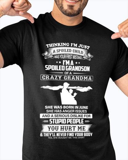 Spoiled by Grandma Shirt June Edition – From Grandma to Grandson NTTD06 (SKU-GMS2-06)
