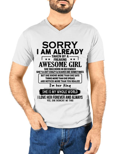 December - Awesome Girl born in December - Special gift for your boyfriend - HL12 (SKU.AT16)