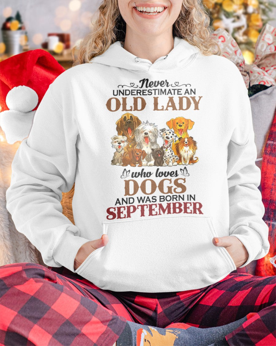 An Old September Lady Who Loves Dogs - Perfect Shirt For Women DTSM09