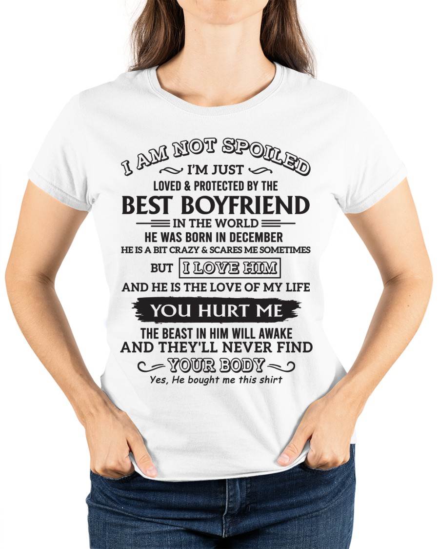 December - Loved & Protected by Best Boyfriend - Perfect Gift for Your GirlFriend - DTSM12 (SKU08-16-12)