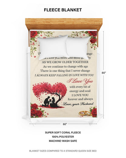 TO MY WIFE - GIFT FROM HUSBAND - Sherpa Fleece Quilt Blanket (SKU26B-01190)