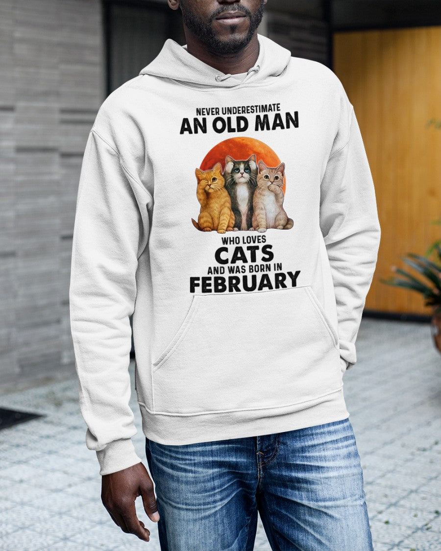 An Old February Man Who Loves Cats - Perfect Shirt For Men DTSM02