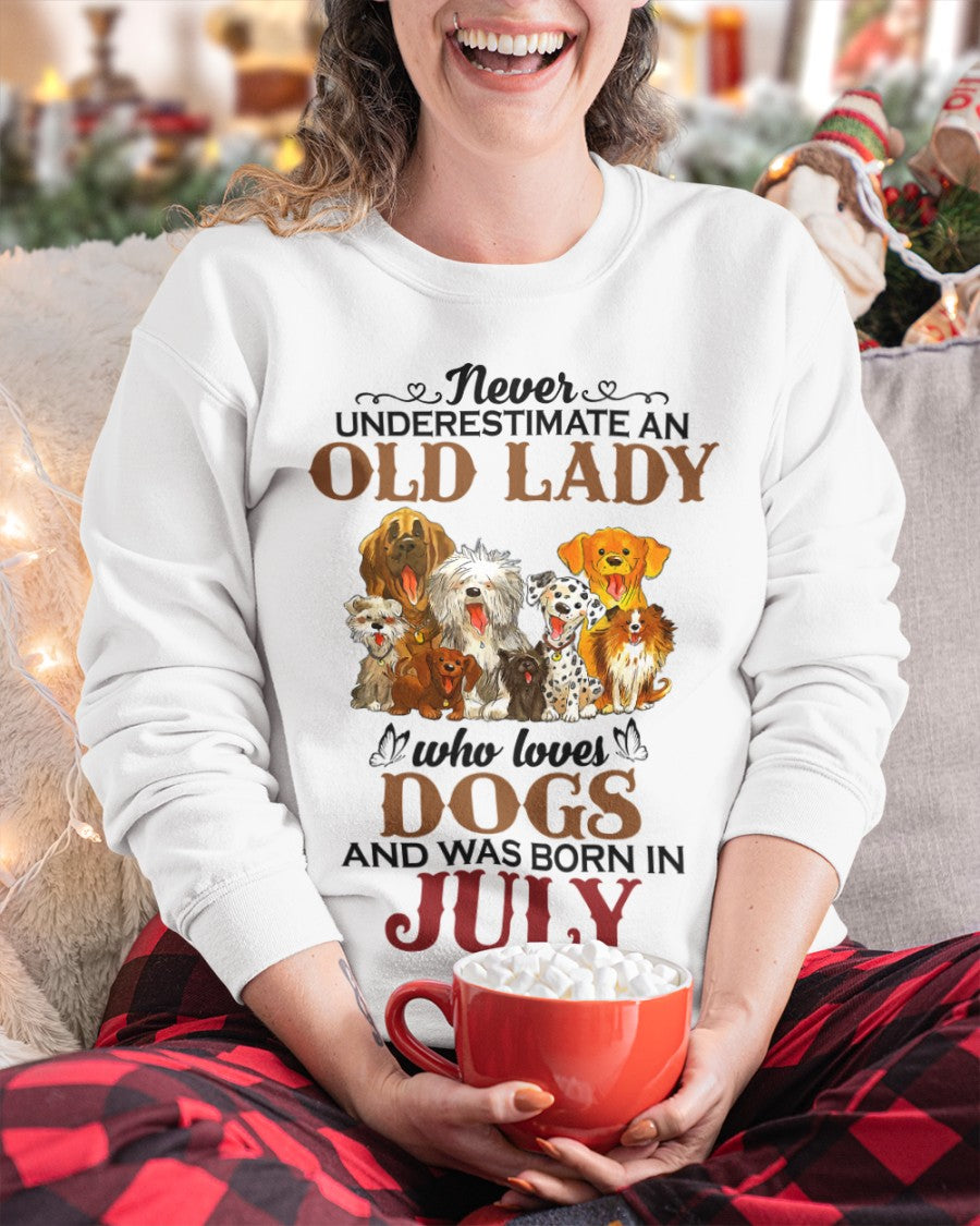 An Old July Lady Who Loves Dogs - Perfect Shirt For Women DTSM07