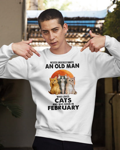 An Old February Man Who Loves Cats - Perfect Shirt For Men DTSM02