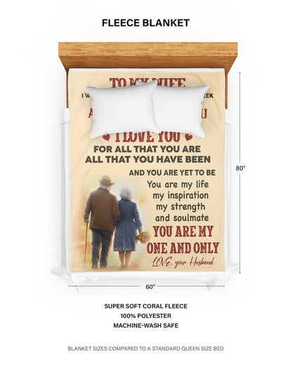 TO MY WIFE - GIFT FROM HUSBAND - Sherpa Fleece Quilt Blanket (SKU26B-0191)