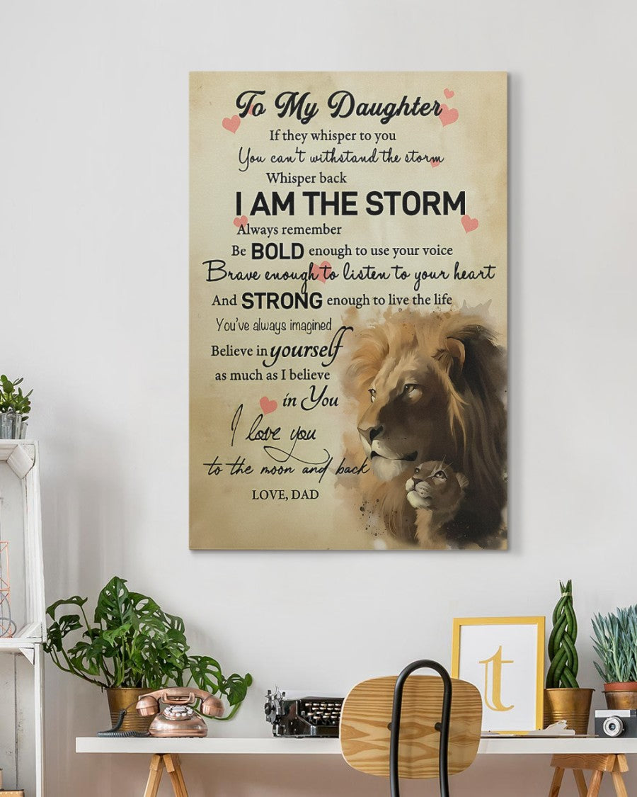 To My Daughter From Dad Canvas