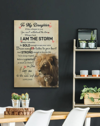 To My Daughter From Dad Canvas