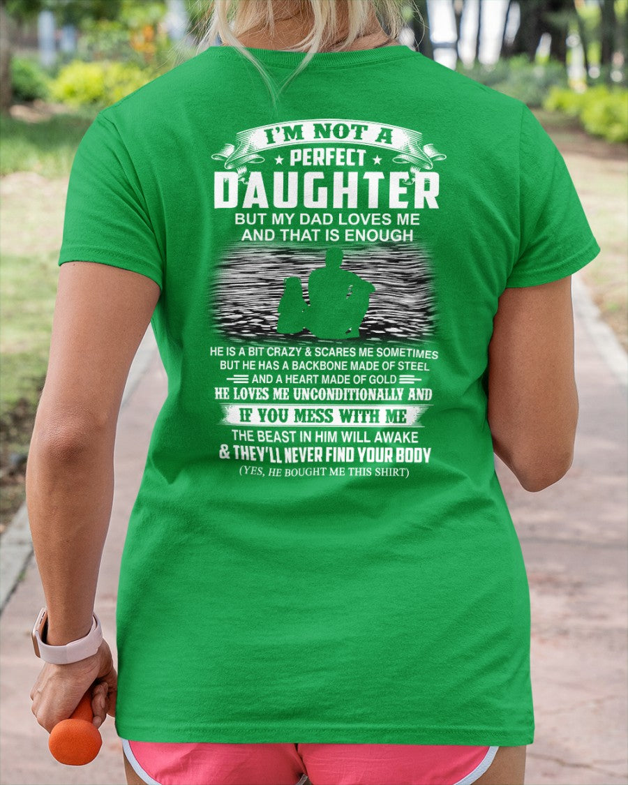 Daughter Shirt – Love & Protection Tee - Perfect Gift for Your Daughter From Dad - DTSM00 (SKU07-156-00)