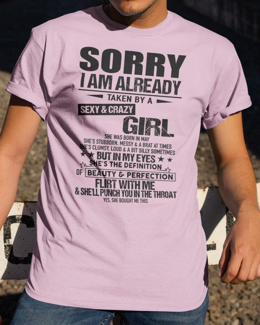 Sexy & Crazy May Girlfriend Tee - Perfect T-Shirt For Your Boyfriend DTSM05 (SKU.SR.GIRL-05)