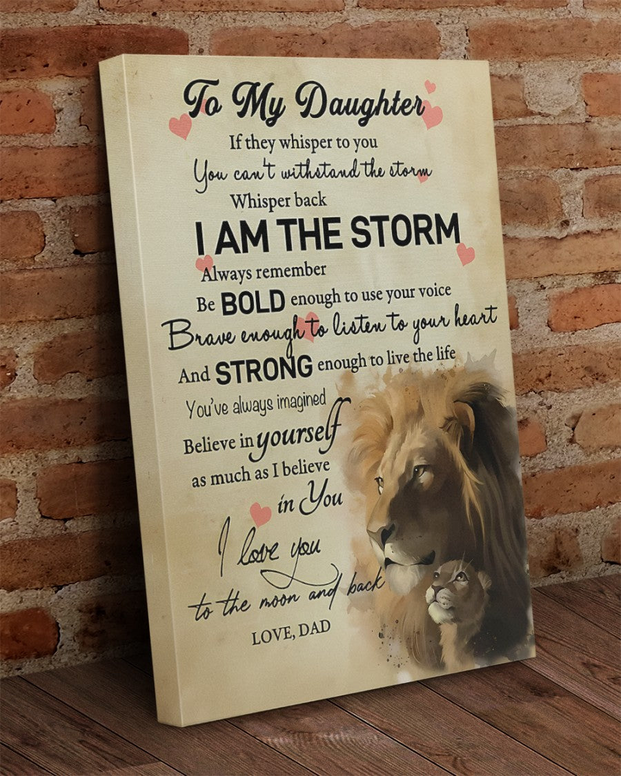 To My Daughter From Dad Canvas