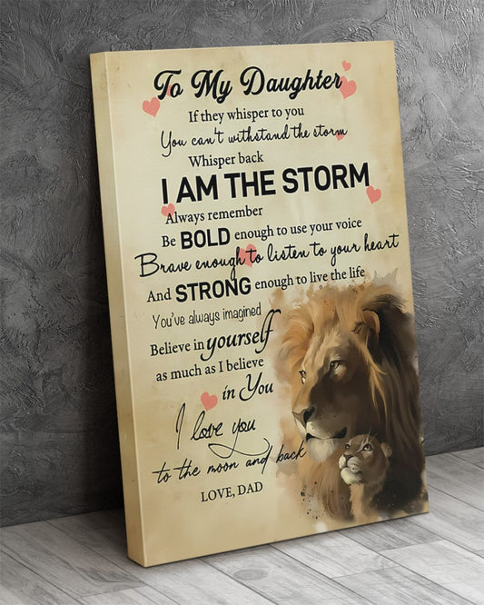 To My Daughter From Dad Canvas