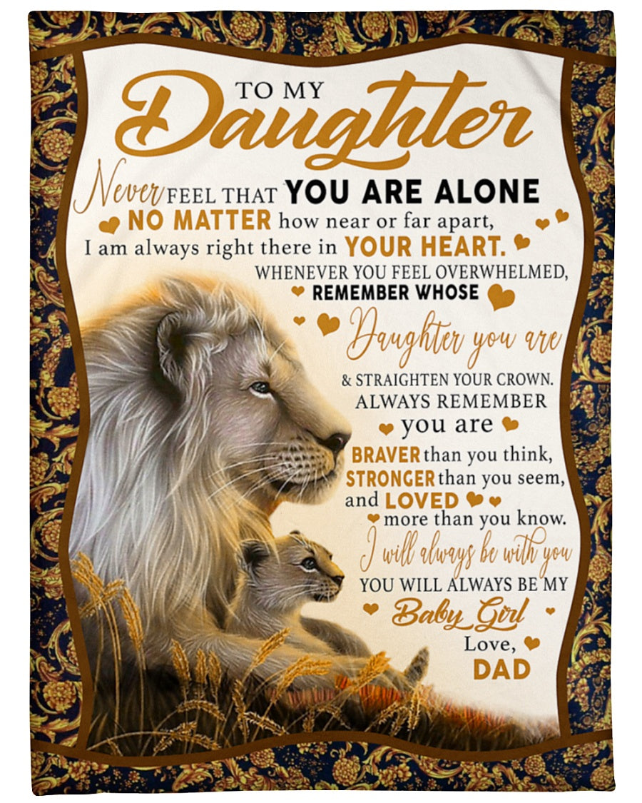 Love Your Dad Blanket - Gift For Daughter From Dad - To My Daughter