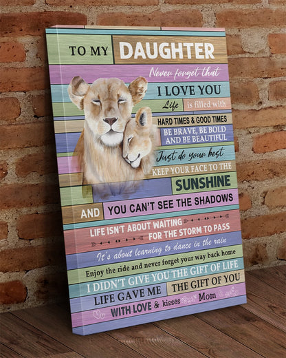 To My Daughter From Mom Canvas