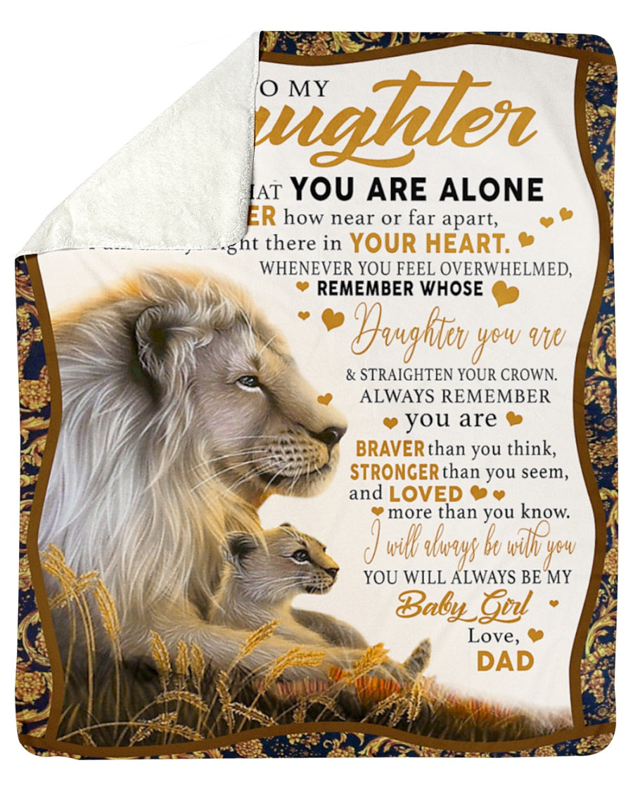 Love Your Dad Blanket - Gift For Daughter From Dad - To My Daughter