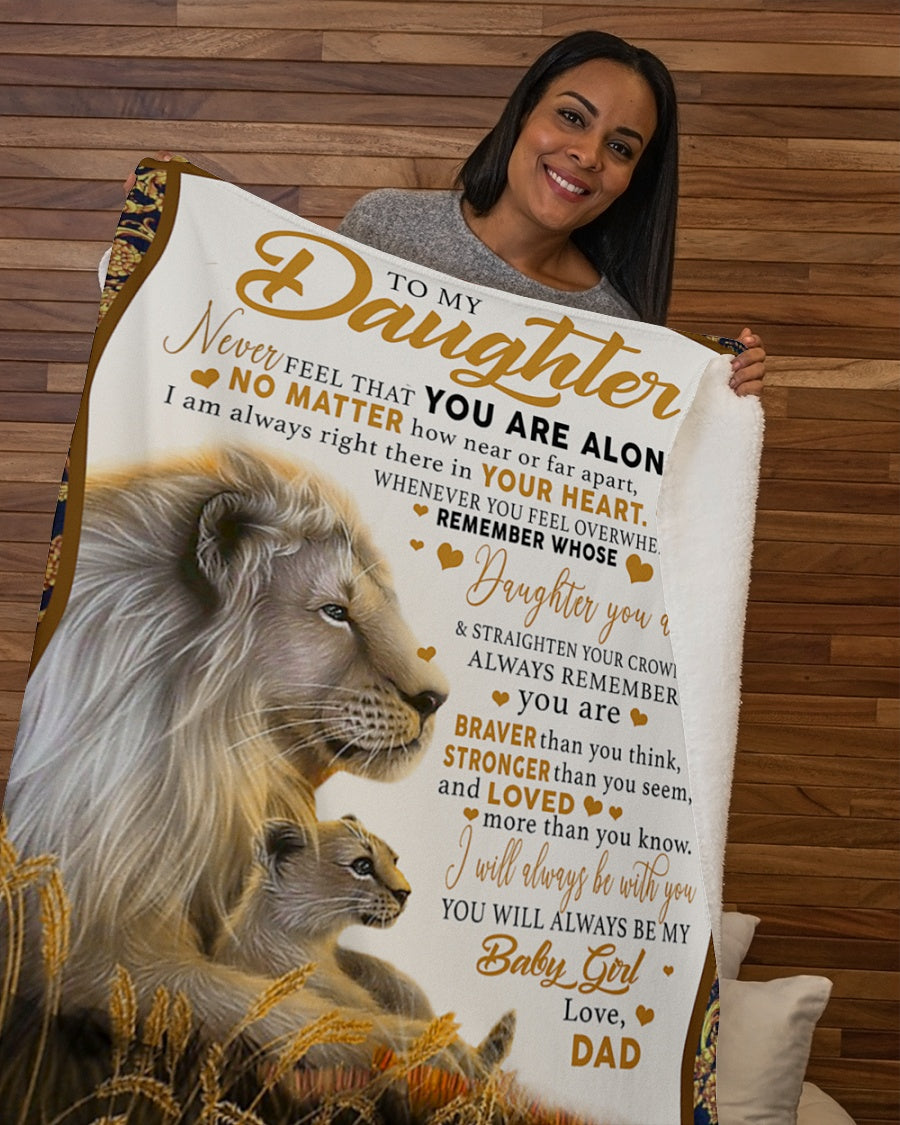 Love Your Dad Blanket - Gift For Daughter From Dad - To My Daughter