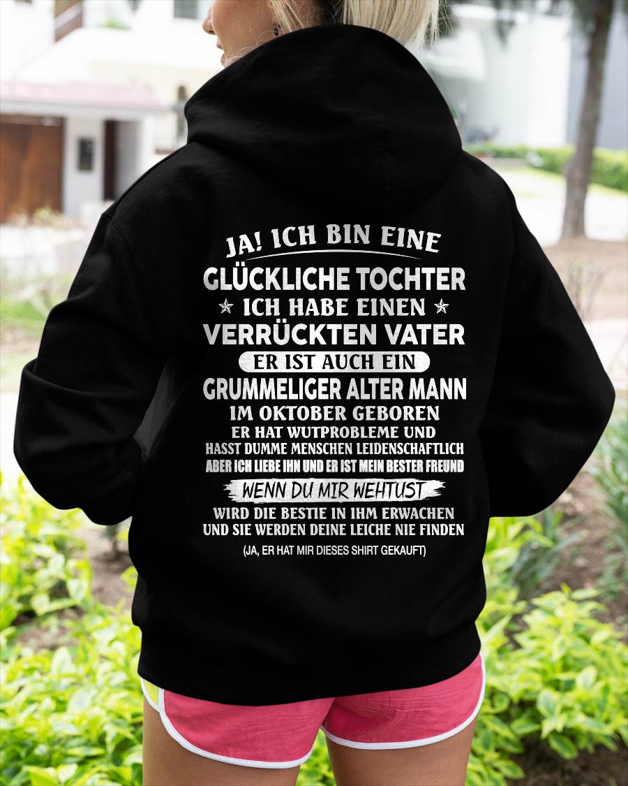 OKTOBER – VERRÜCKTER VATER & GRUMMELIGER ALTER MANN – LUSTIGES GESCHENK FÜR TOCHTER VON PAPA - DTSM10 (SKU2605-168-10)