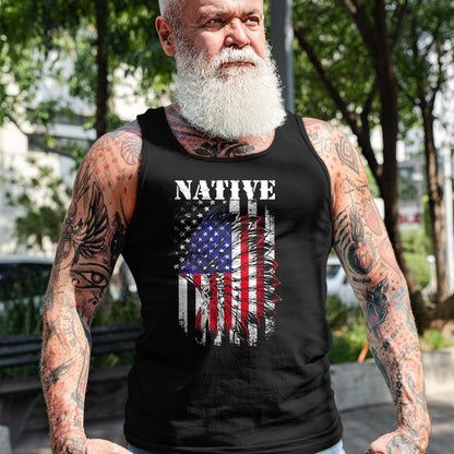 Native American T-Shirts, Vintage Native American Unisex T-Shirt/Hoodie/Sweatshirt HLT00 - Native American Flag Indigenous Native American Tribe T-Shirt (1)