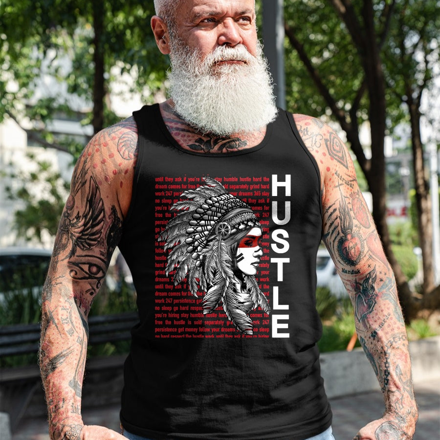 Native American T-Shirts, Vintage Native American Unisex T-Shirt/Hoodie/Sweatshirt HLT00 - Native American Hustle Hard Shirt Urban Gang Ster Clothing T-Shirt