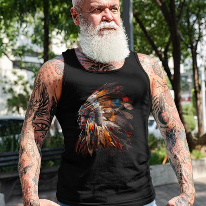 Native American T-Shirts, Vintage Native American Unisex T-Shirt/Hoodie/Sweatshirt HLT00 - Native American Indian Headdress Graphic Tees Men Women T-Shirt