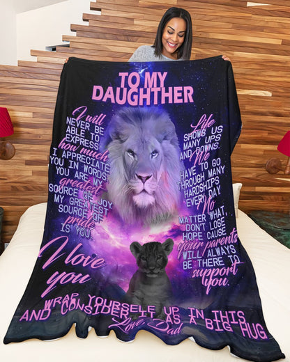 Special Blanket for Daughter - Perfect Gift From Dad - (SKUB09-70)