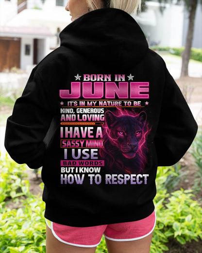 June - Fierce Panther Graphic Tee - Birthday Gift For Women - DTSM06 (SKU09-24-06)