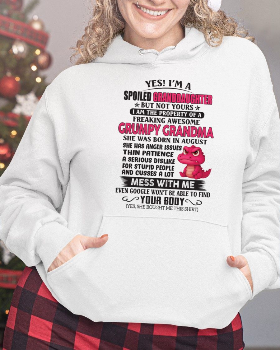 AUGUST - YES, I'M A SPOILED GRANDDAUGHTER - GIFT FROM GRANDMA - NTTD08 (SKU09-96-08)