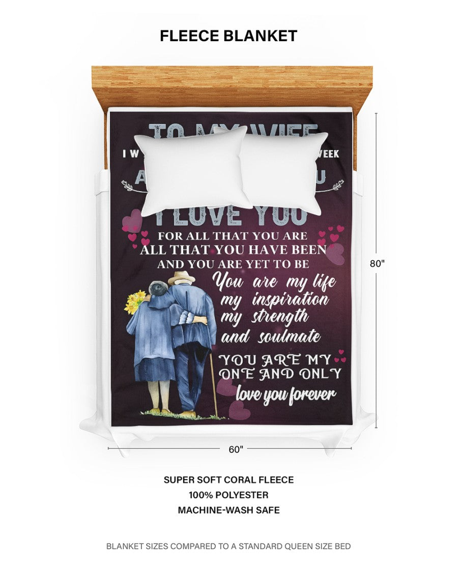 TO MY WIFE - GIFT FROM HUSBAND - Sherpa Fleece Quilt Blanket (SKU26B-01151)