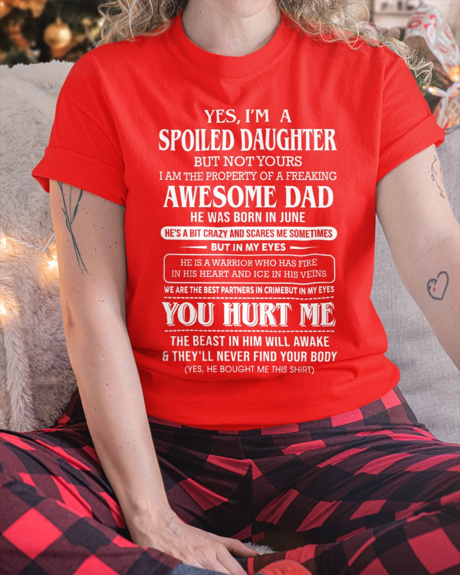 Spoiled Daughter Of Awesome Dad - Perfect Gift For Your Daughter From Dad - DTSM06 (SKU07-172-06)