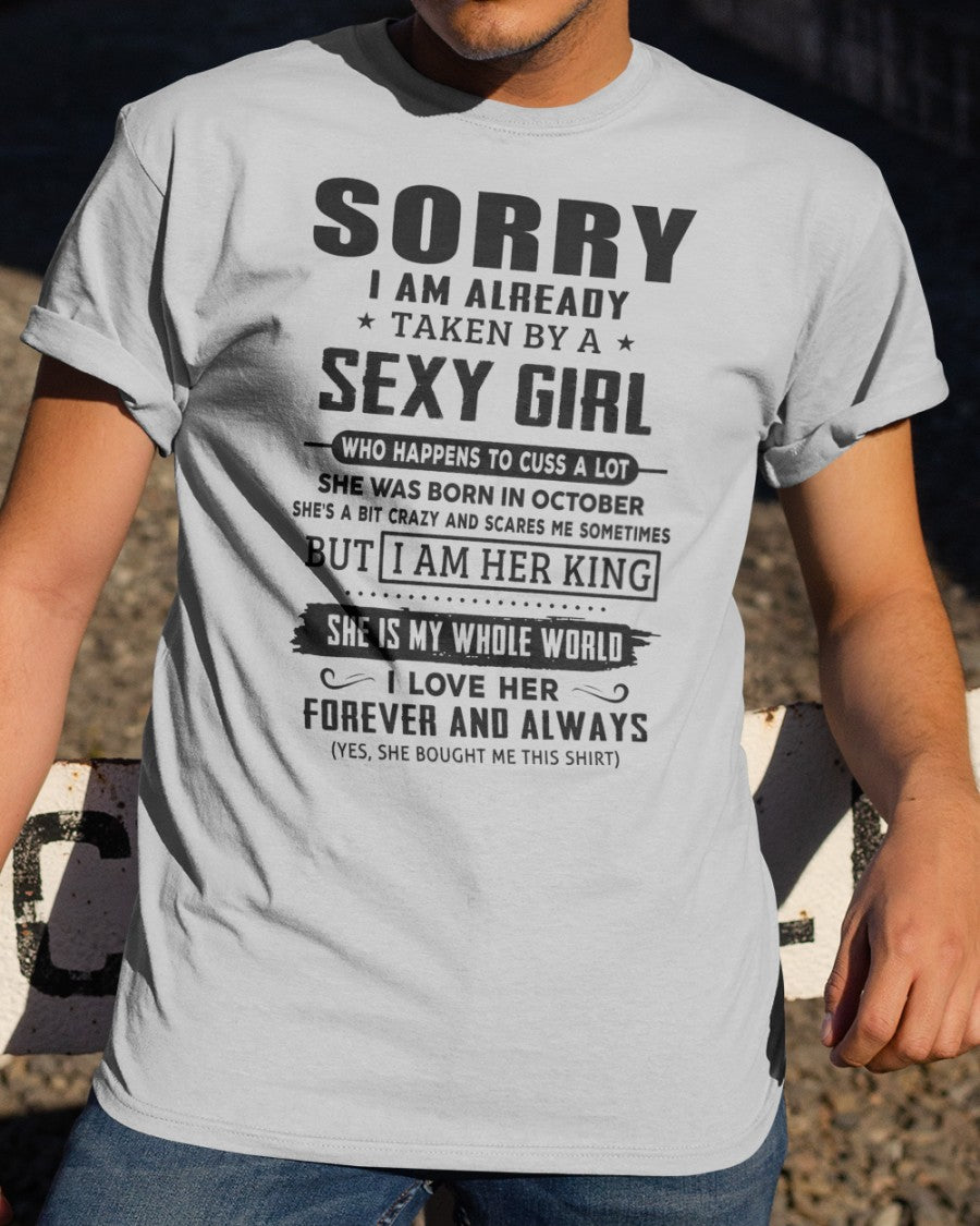 Sexy October Girl - Perfect T-Shirt For Your Boyfriend DTSM10 (SKU-07-99-10)