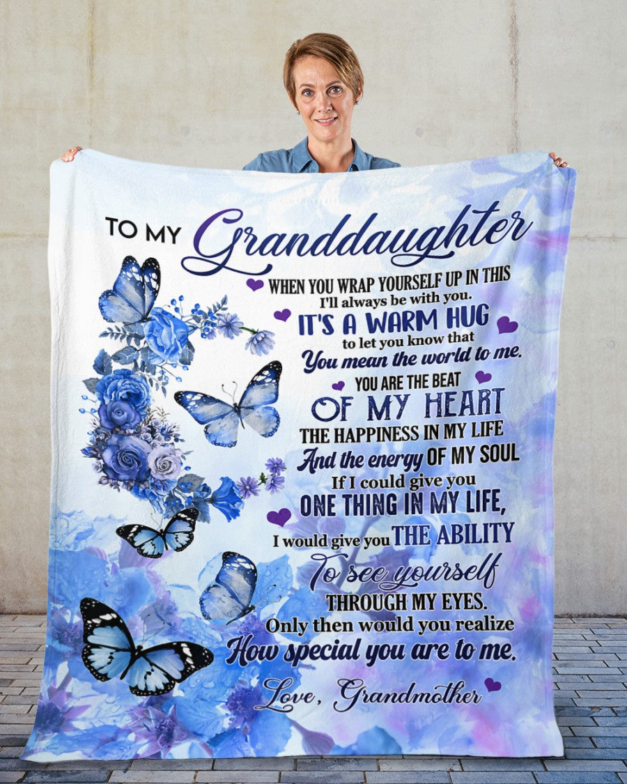 To my granddaughter - Gift for granddaughter Sherpa Fleece Blanket From Grandma