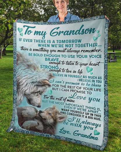 To My Grandson Blanket From Grandma