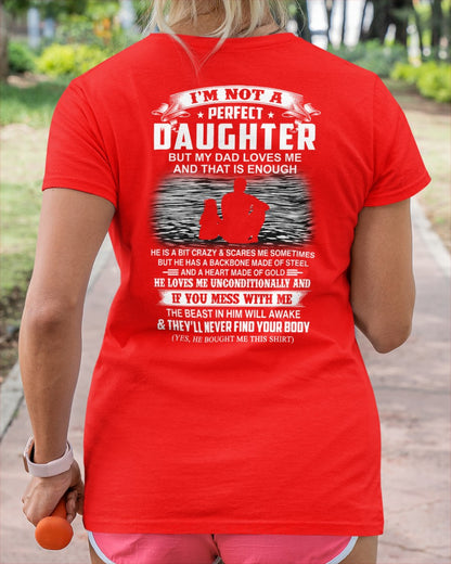 Daughter Shirt – Love & Protection Tee - Perfect Gift for Your Daughter From Dad - DTSM00 (SKU07-156-00)