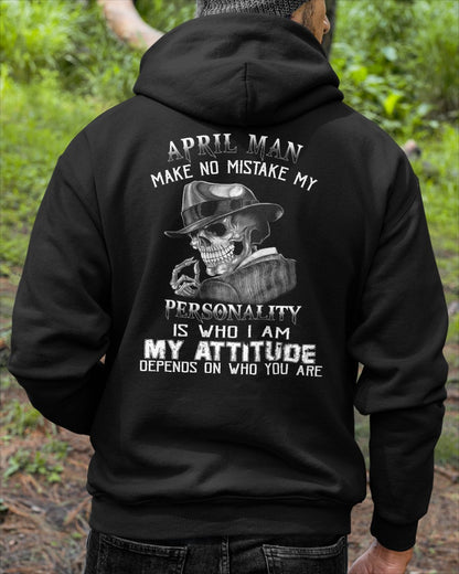 April Man Skull T-Shirt – Personality and Attitude Quote Tee - DTSM04 (SKU08-38-04)