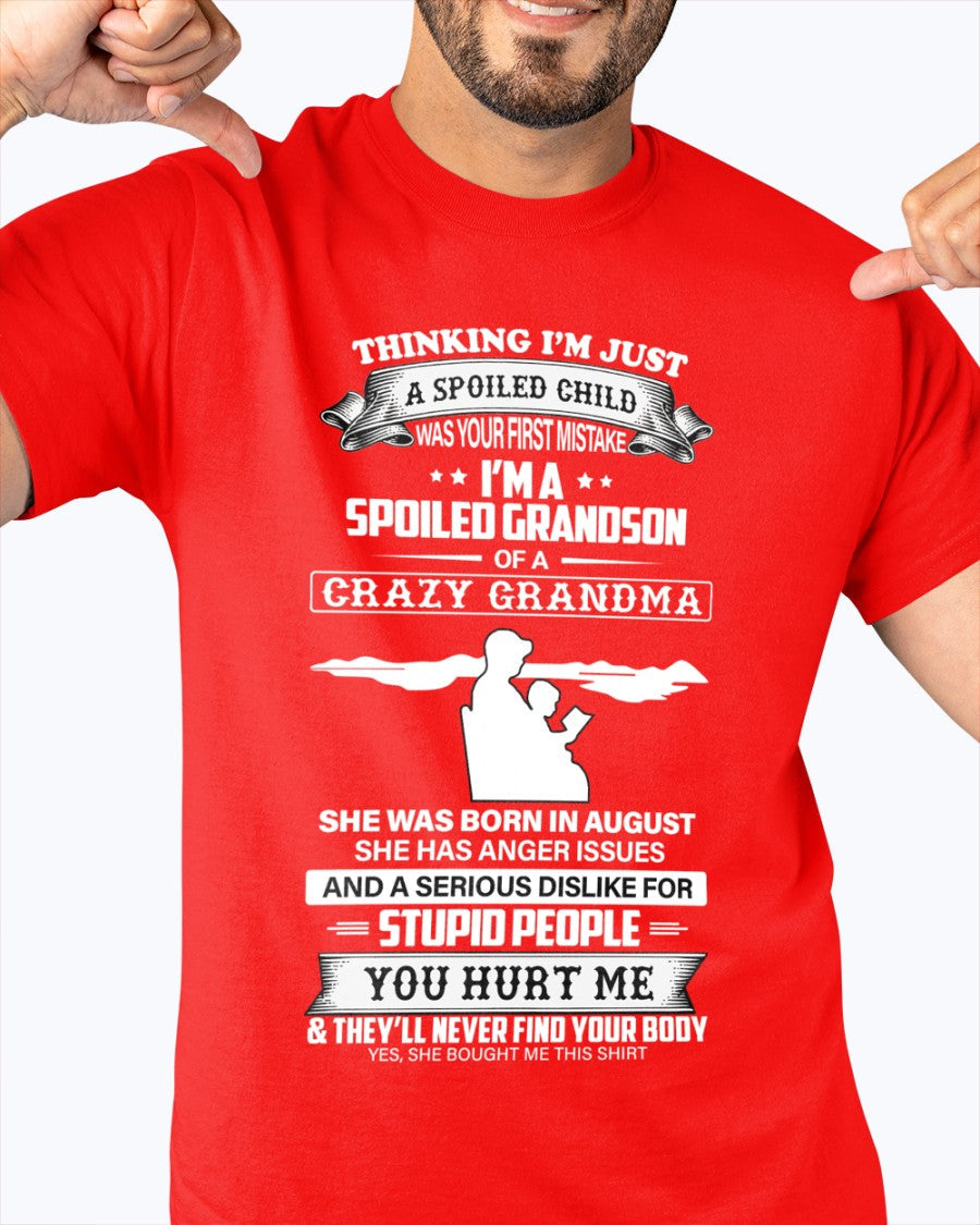 Spoiled by Grandma Shirt August Edition – From Grandma to Grandson NTTD08 (SKU-GMS2-08)