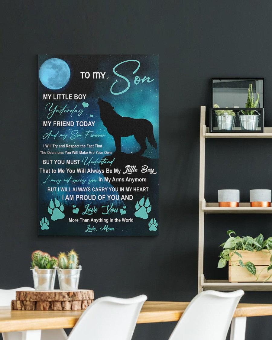 To My Son From Mom Canvas