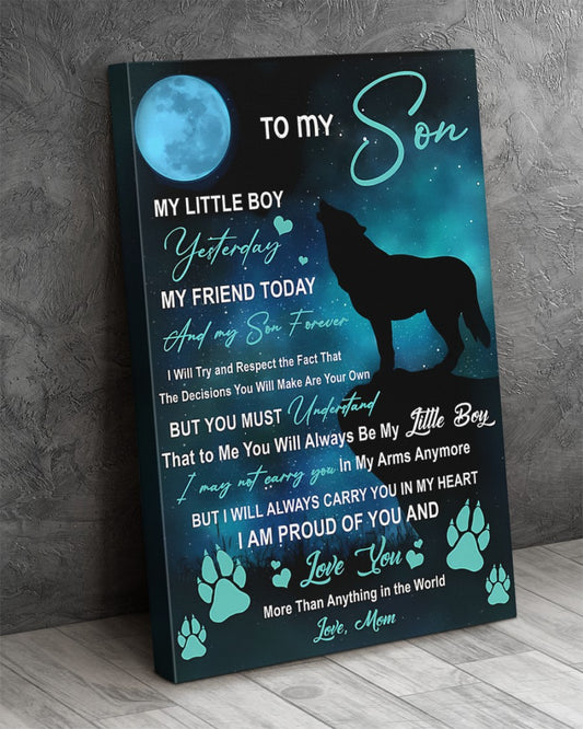 To My Son From Mom Canvas