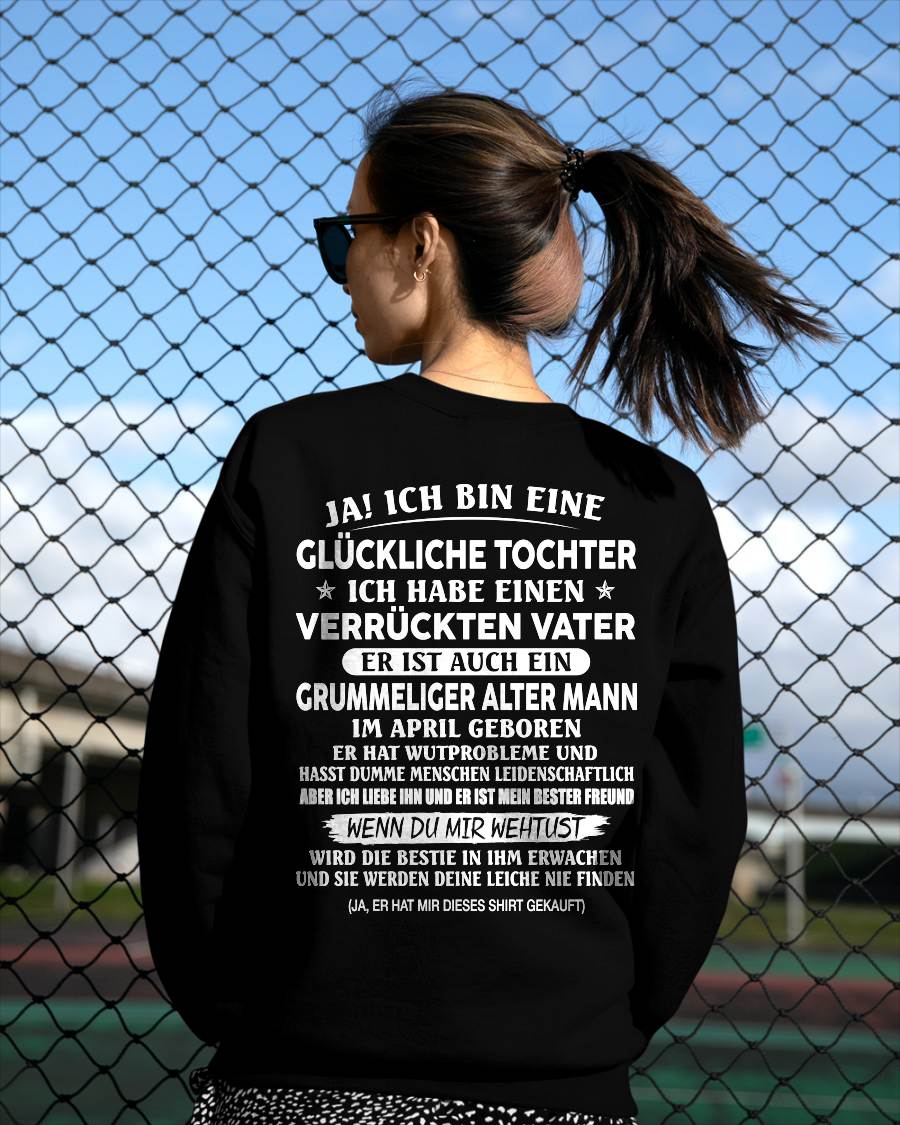 APRIL – VERRÜCKTER VATER & GRUMMELIGER ALTER MANN – LUSTIGES GESCHENK FÜR TOCHTER VON PAPA - DTSM04 (SKU2605-168-04)